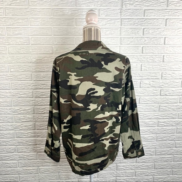 Ellison Glam Fighter Camouflage Jacket Gold Stars - Picture 6 of 7